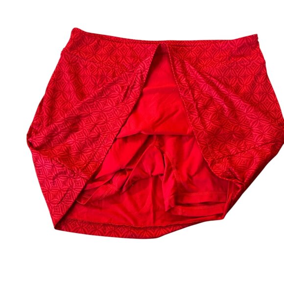 Seg’ments Bright Red Skort Women’s Sz S Stretch Athletic Tennis Mini Skirt Beach - Picture 3 of 6